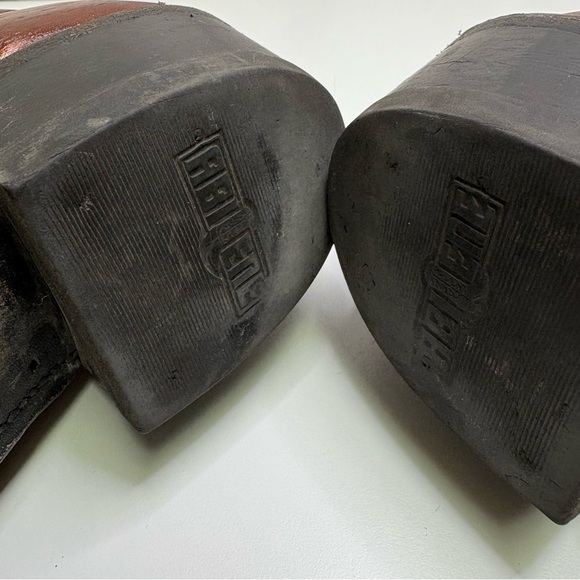 Abilene Men’s 8.5 Side Zip Cowboy Western Ankle Boots Leather Tan Stampede Rodeo - Picture 12 of 13